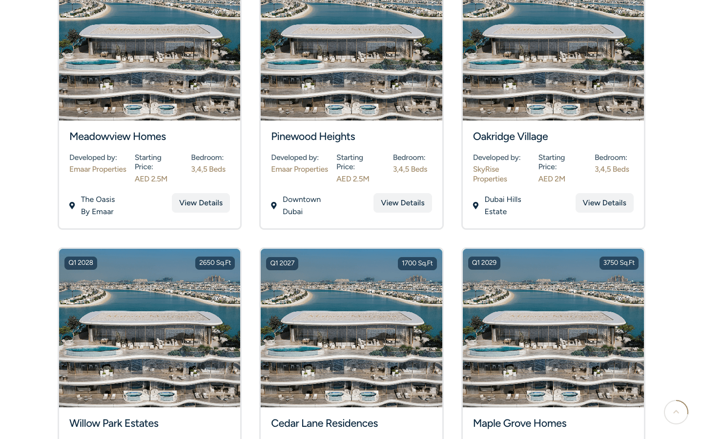 CVR.ae - Off-plan property grid